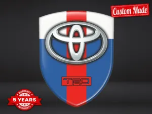Toyota Autocollants silicone Qualité Premium Badges Dôme Course